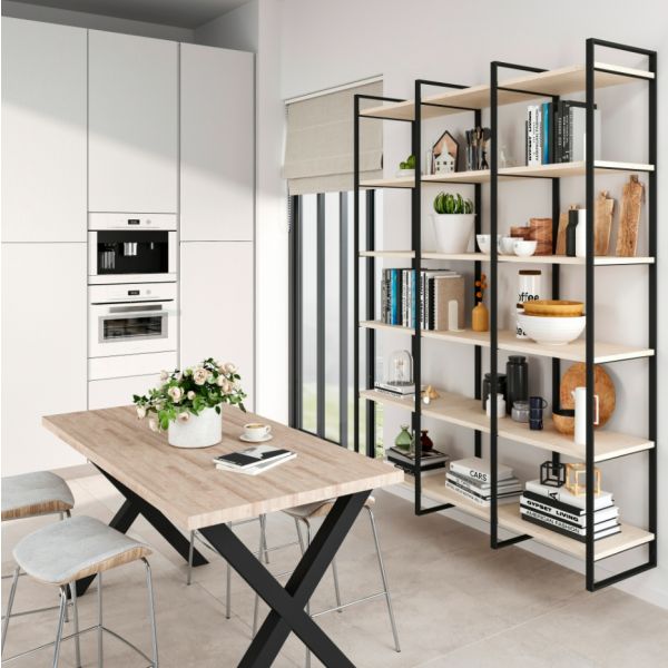 Emuca Estrutura Estante Lader, Altura 1790 mm, Aço, Pintado Preto - 4450314