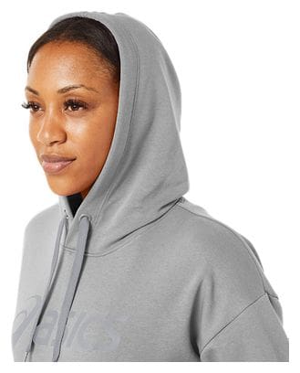 Sweat à capuche Asics Big Logo Gris Femme
