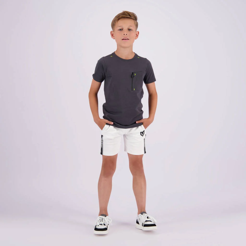 Vingino T-shirt Jusai met printopdruk donkergrijs