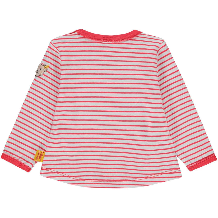 Steiff Girls Langarmshirt, Ringel rot