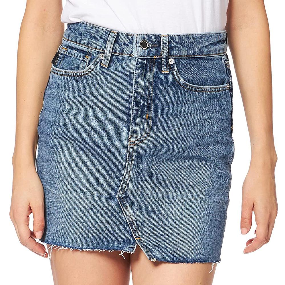 Superdry Jupe en Jean Bleu Femme Superdry Mini Skirt