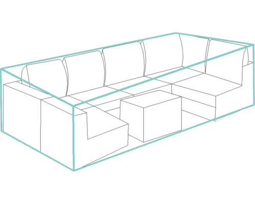 Beschermhoes voor loungeset 185x133x68 cm