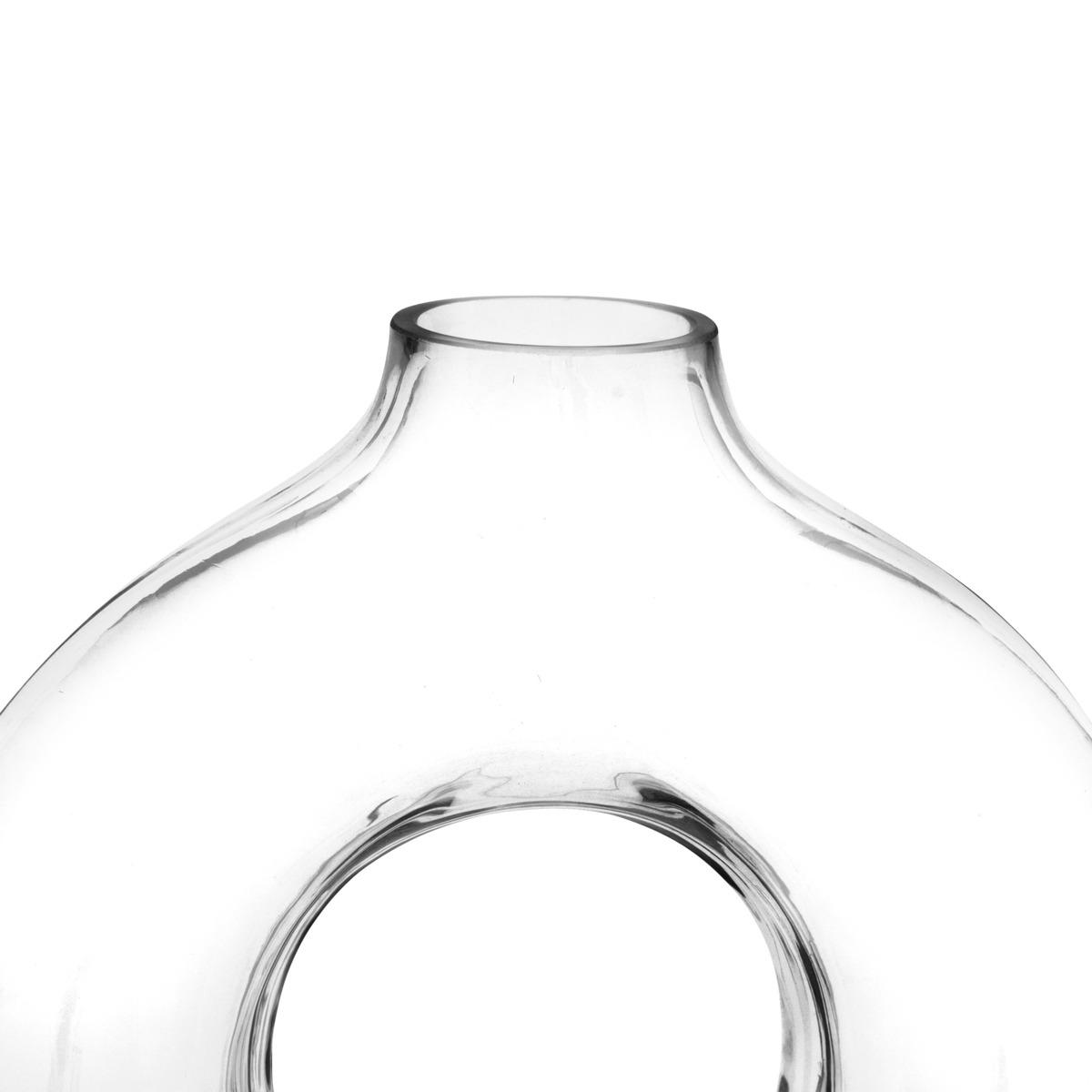 VASE VERRE CIRCLE TRANSPARENT H.25CM
