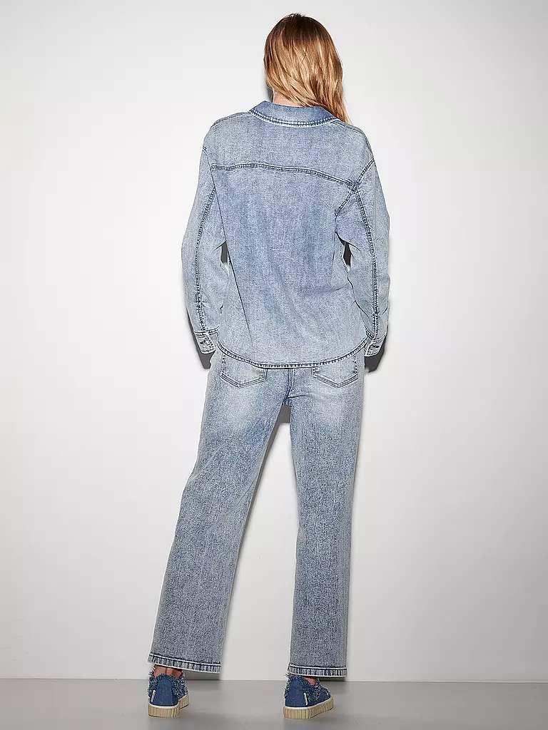 LUISA CERANO Jeansbluse blau
