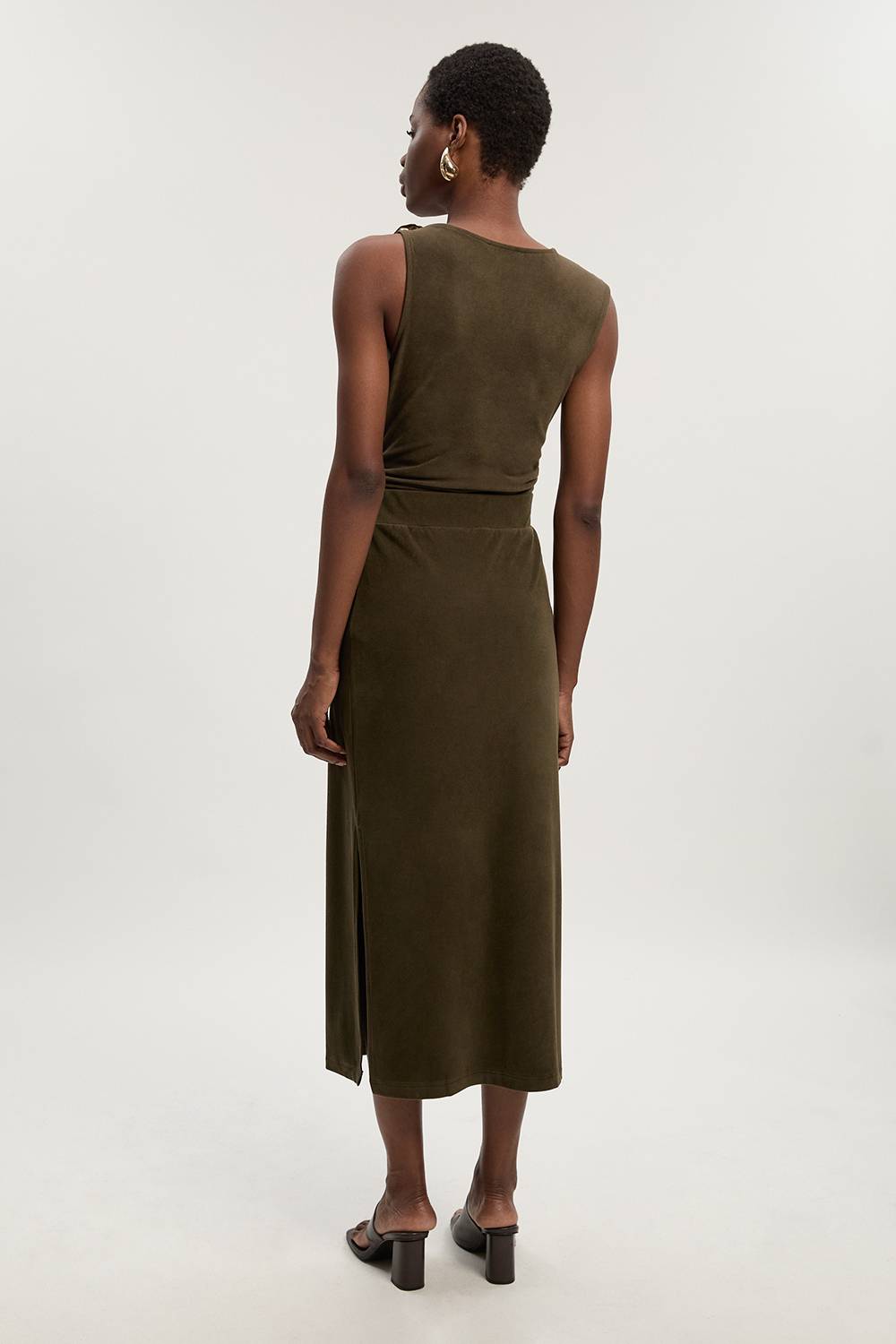 KarenMillen Jupe Crayon Mi-Longue en Jersey Texturé Brossé