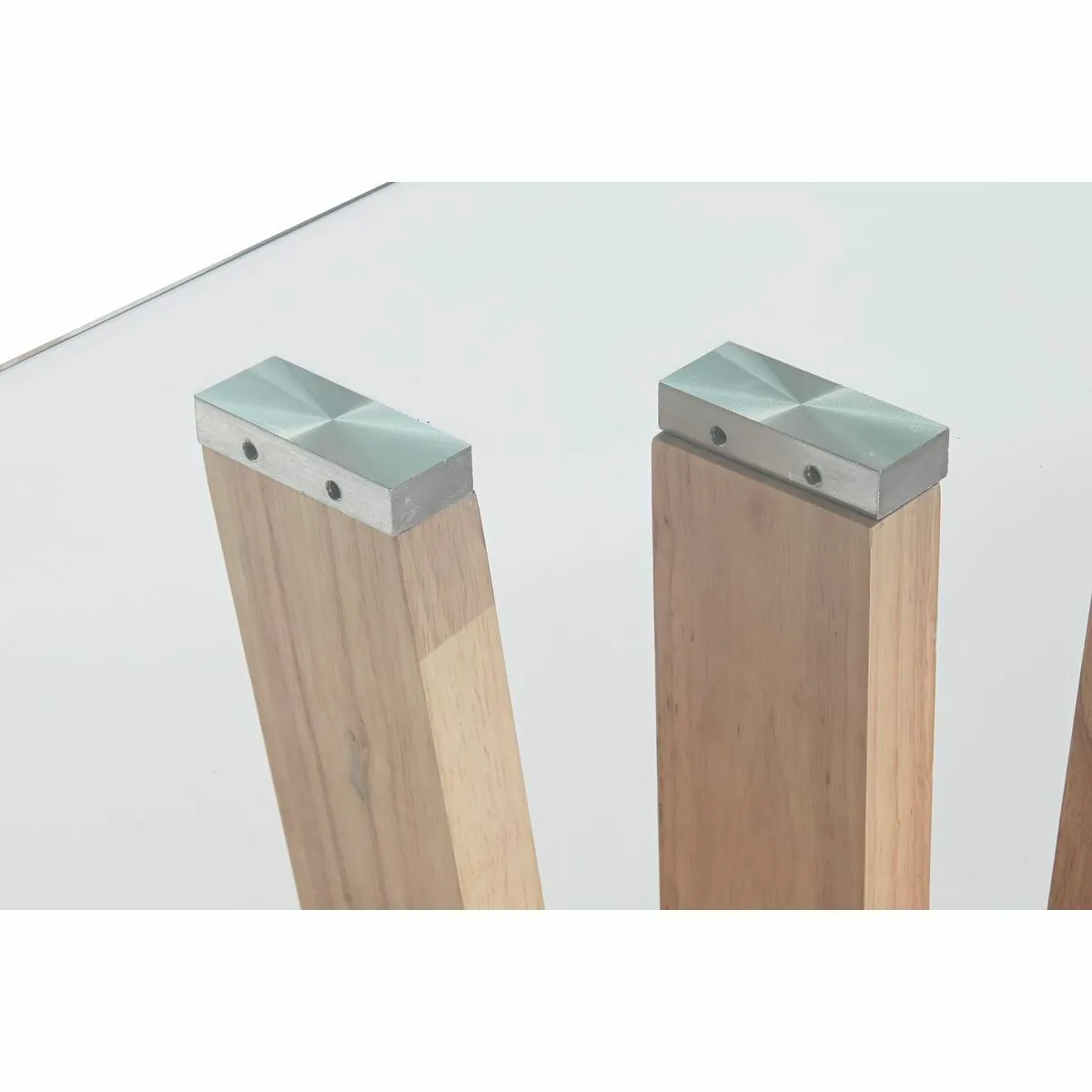 DKD Home Decor Console - Verre Marron Transparent noyer