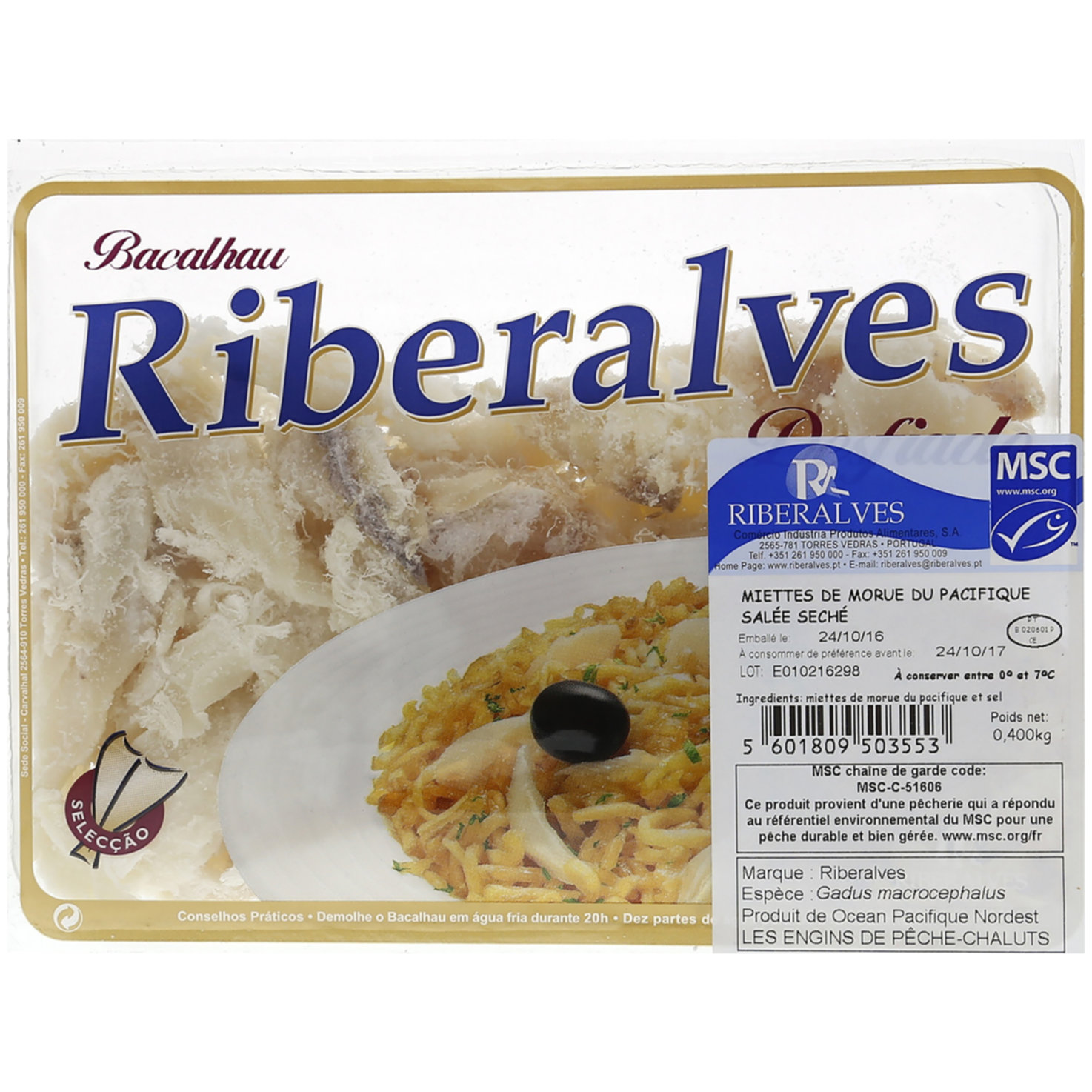 Riberalves Bacalao Späne MSC