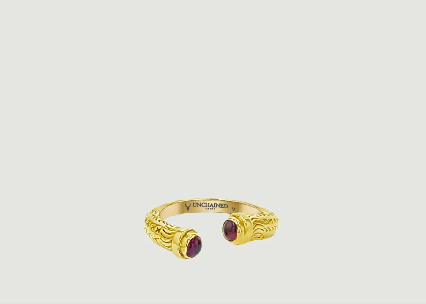 Bague Aina grenats gold en vermeil 24kt Unchained Paris
