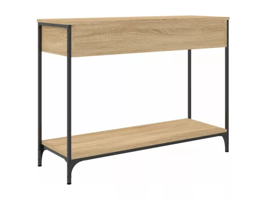 Table console chêne sonoma 100x34,5x75 cm bois d'ingénierie