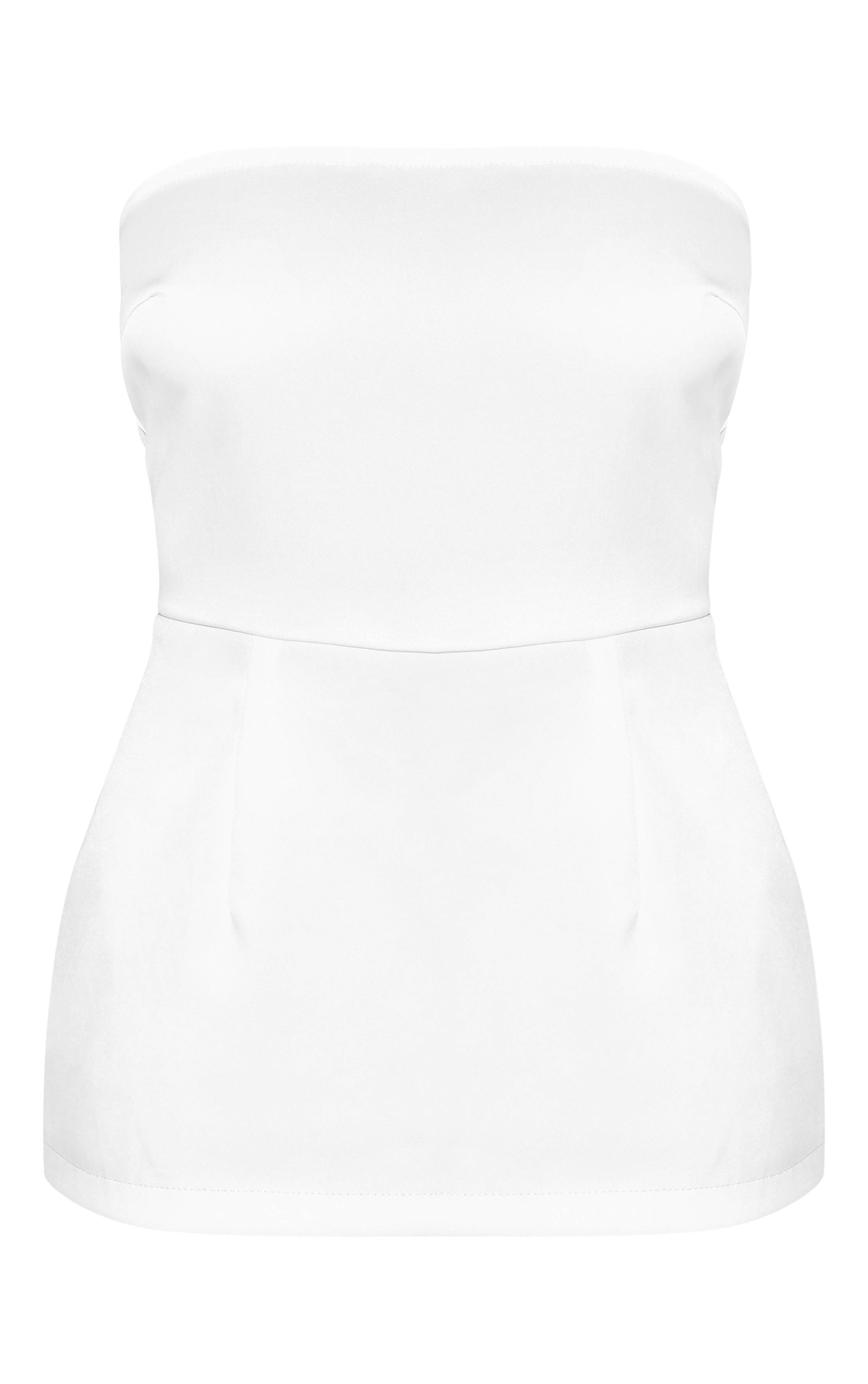 Crème Haut Bandeau Tissé Ajusté