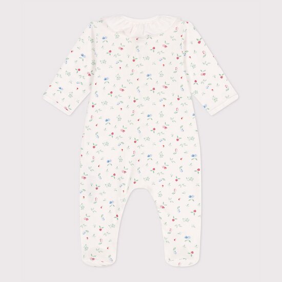 Pyjama en coton à col fleuri   de               Petit Bateau
