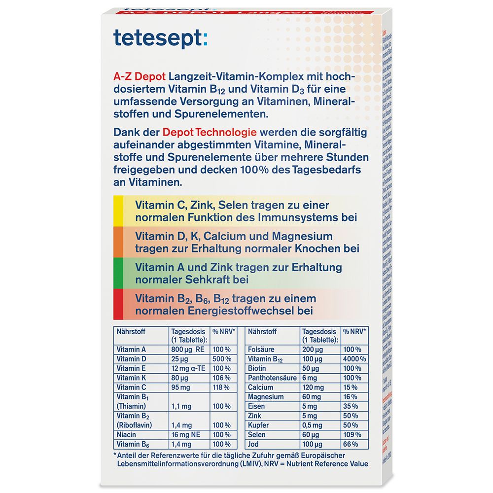 tetesept® A-Z DEPOT Langzeit-Vitamin-Komplex