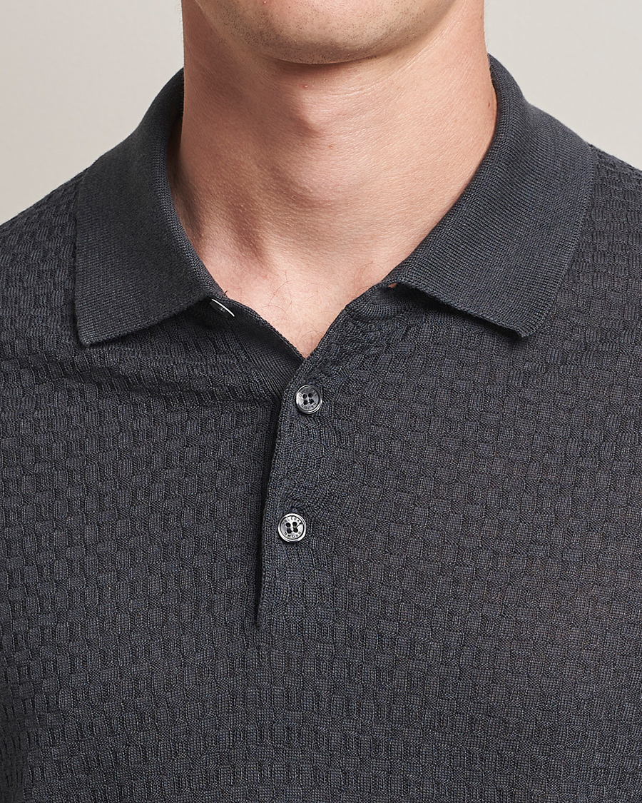 Orlebar Brown Burnham Silk/Cotton Polo Granite
