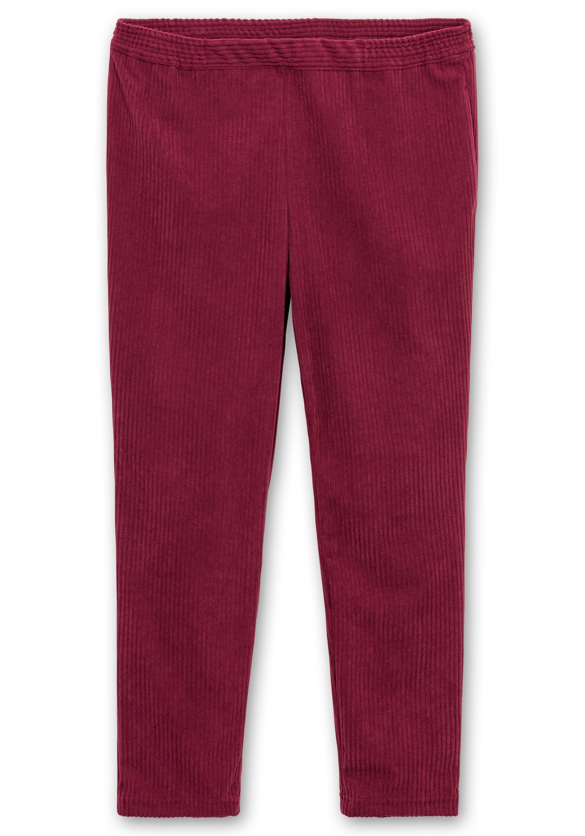 Gerade Cordhose mit Gummizugbund