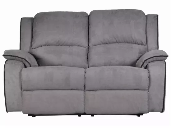 Canapé 2 places relax en microfibre HERNANI - Gris