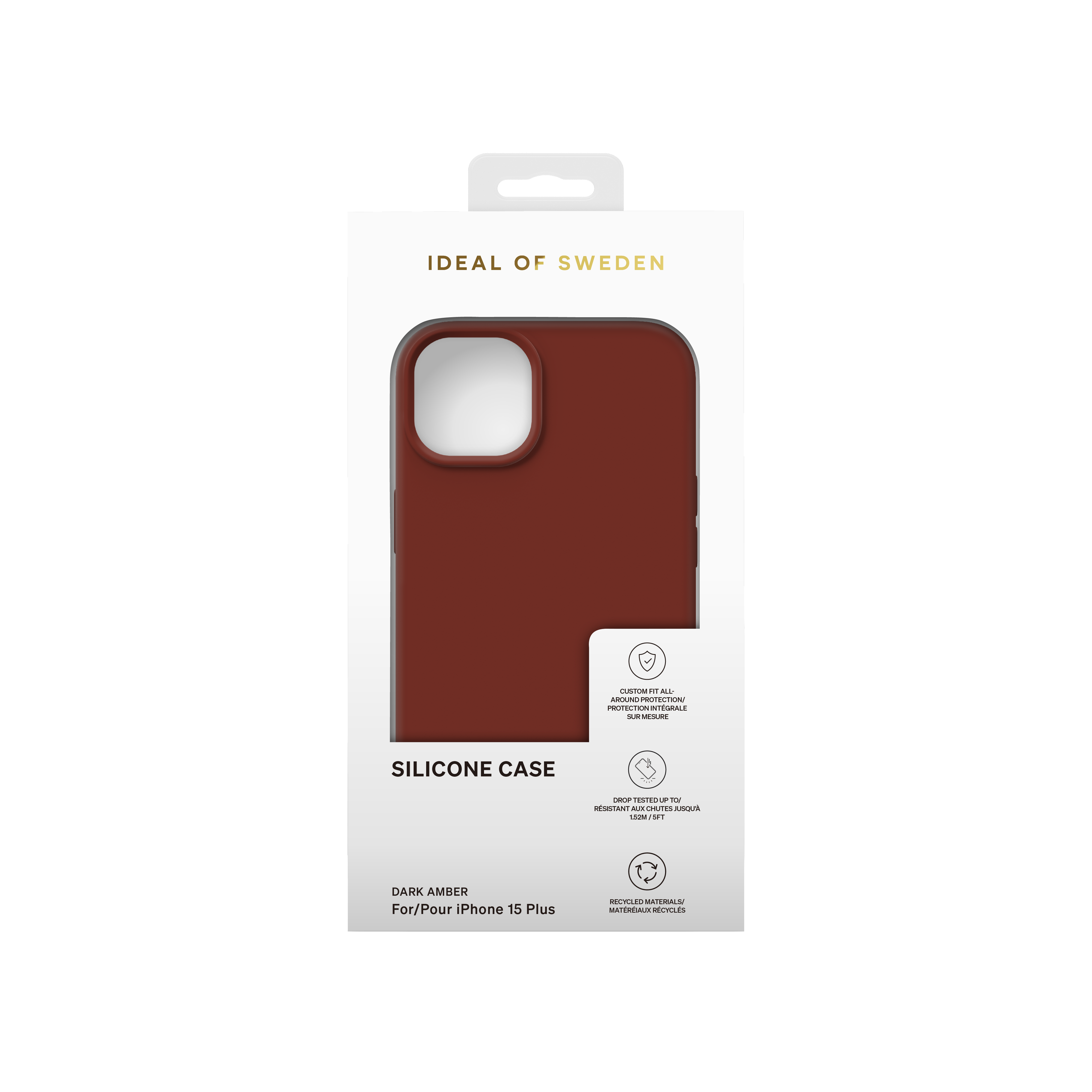 iPhone 15 Plus Silikon Hülle Case Recycled (IDSIC-I2367-489) - Dark Amber