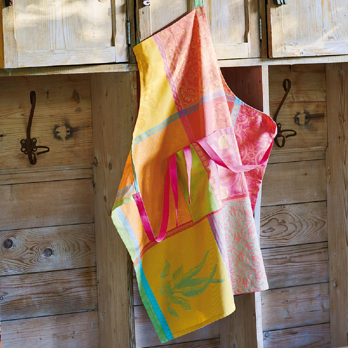 Tablier enduit imperméable pur coton multicolore 75x85 Garnier Thiebau
