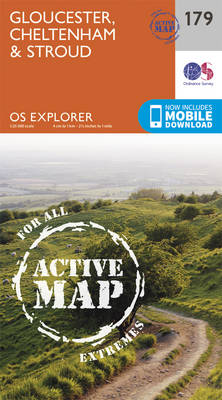 Gloucester, Cheltenham and Stroud - OS Explorer Active Map 179 (Sheet map, folded)