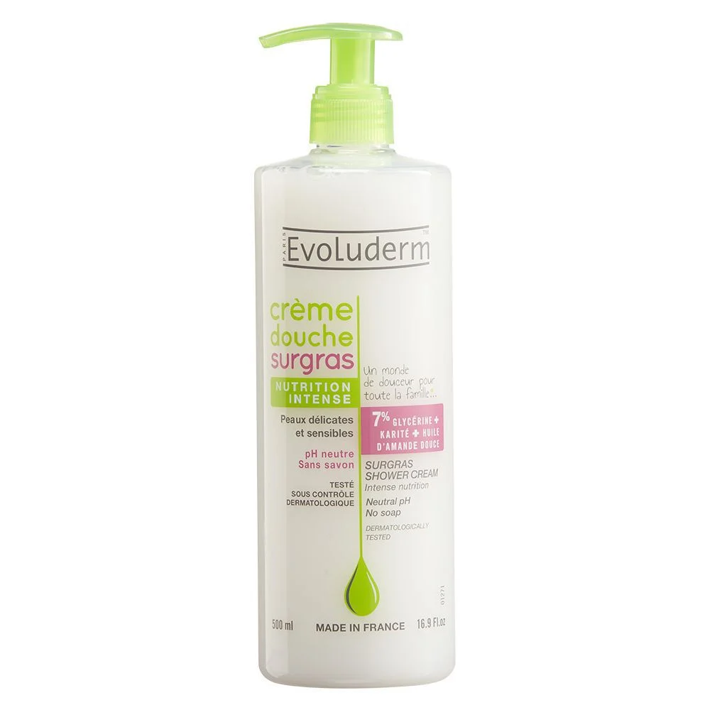 Crème douche Evoluderm surgras 500 ml