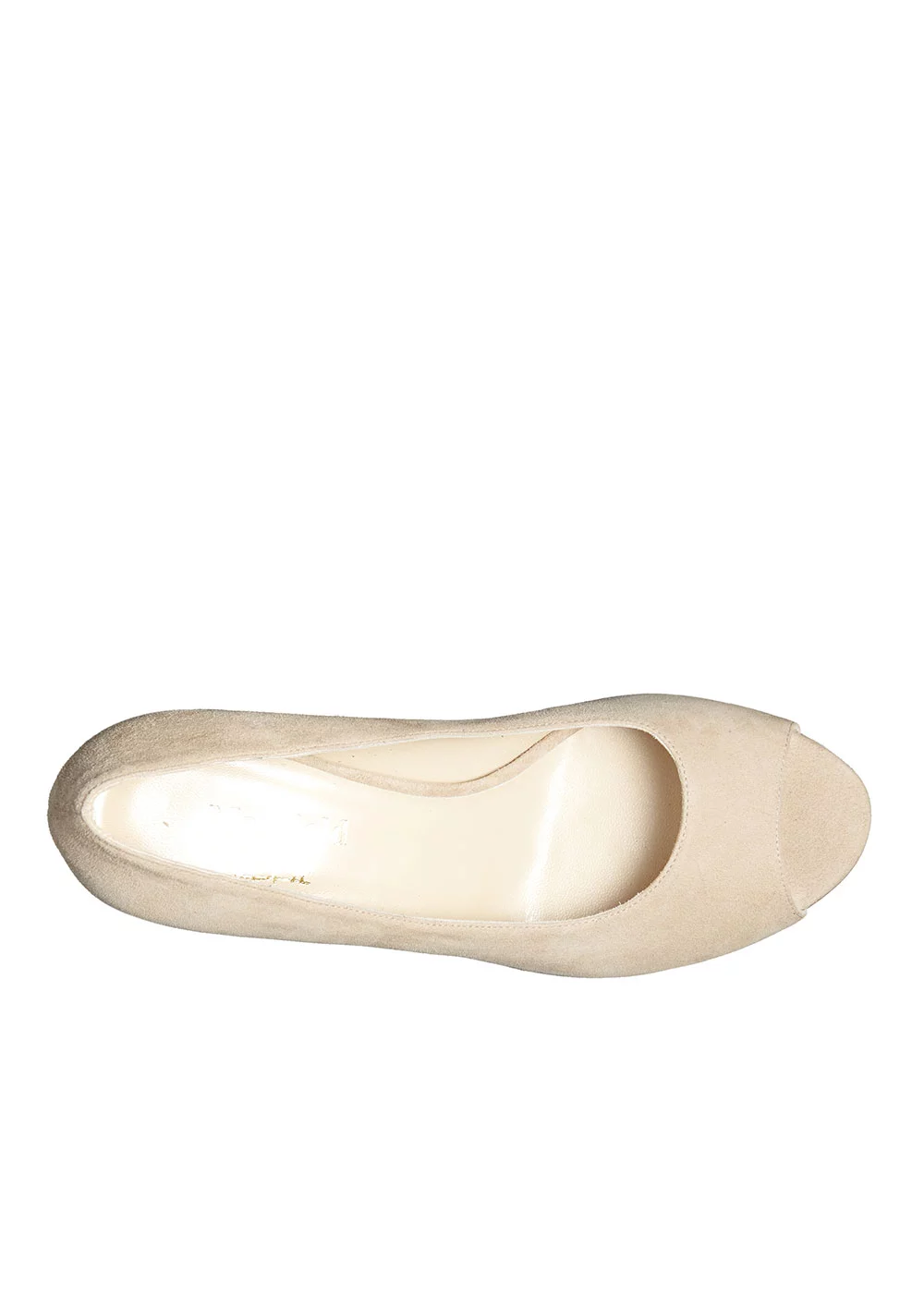 ESCARPIN BOUT OUVERT VELOURS BEIGE