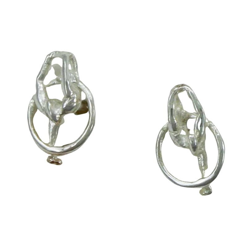 Boucles d'oreilles gymnastique GR EXPRESSION cerceau - Argent massif