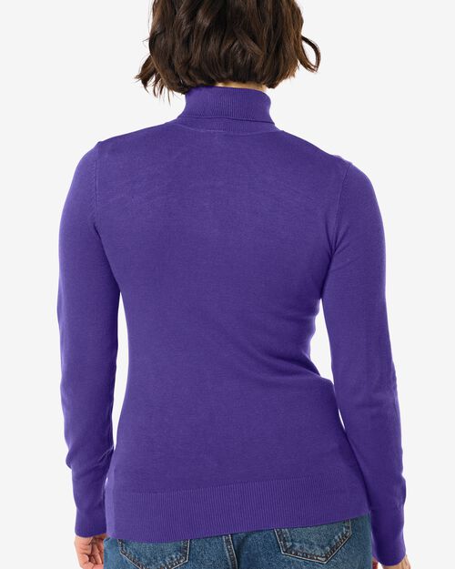 pull col roulé femme Lois bleu