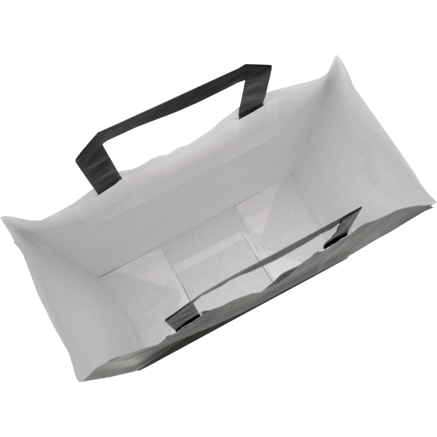 Tas, Papier, platte handgreep, 26x 12x35cm, draagtas, zwart