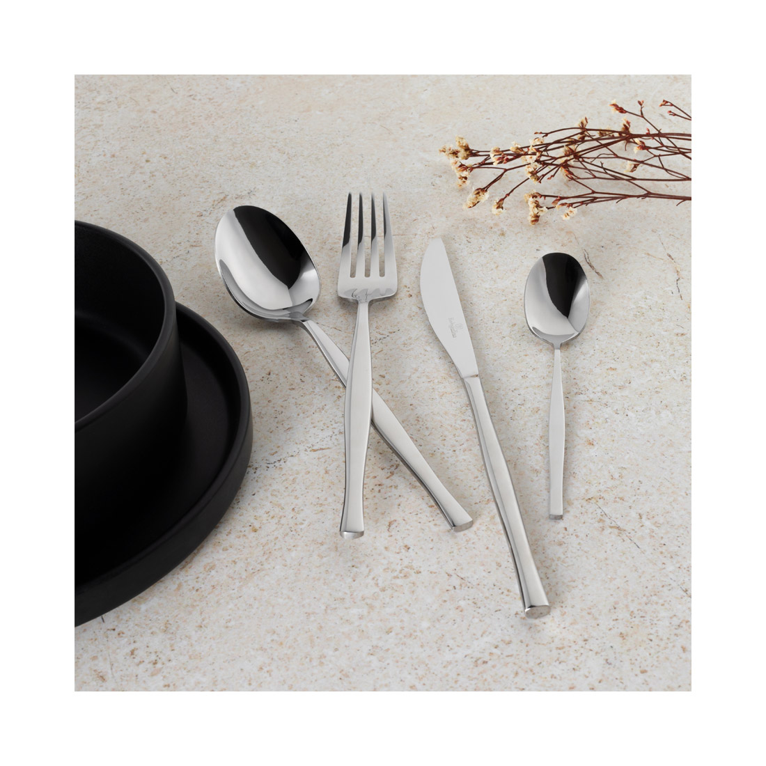 Berlinger Haus 24-teiliges Besteck-Set breit Anthracite Collection