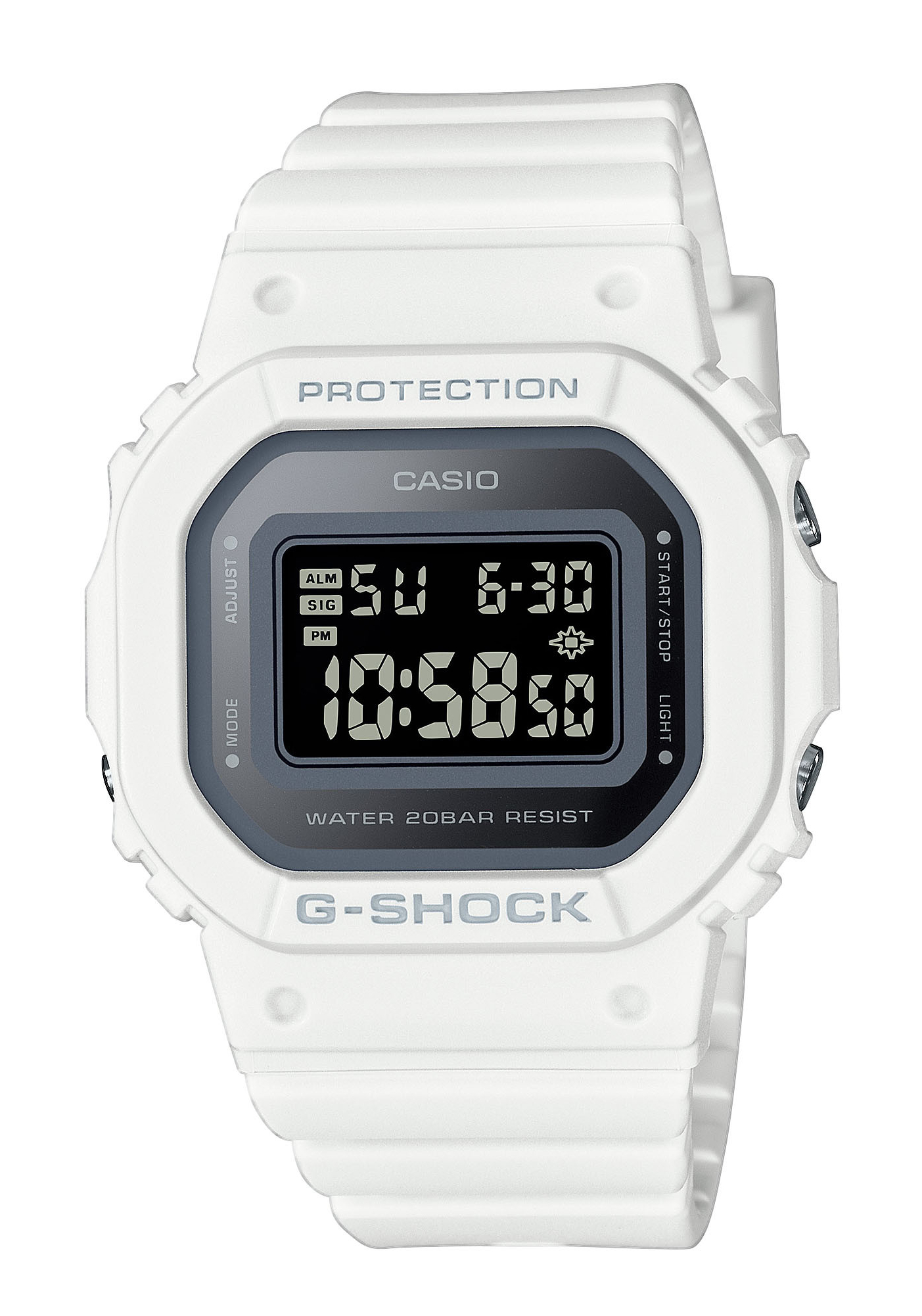 Casio G-Shock Damenuhr Metallic Accent Colors Weiß