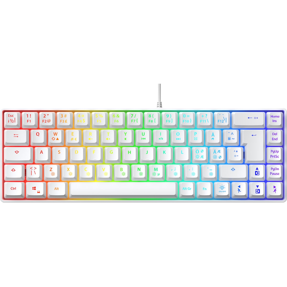 Next MX6 mini 65 RGB membran gamingtastatur (hvit)