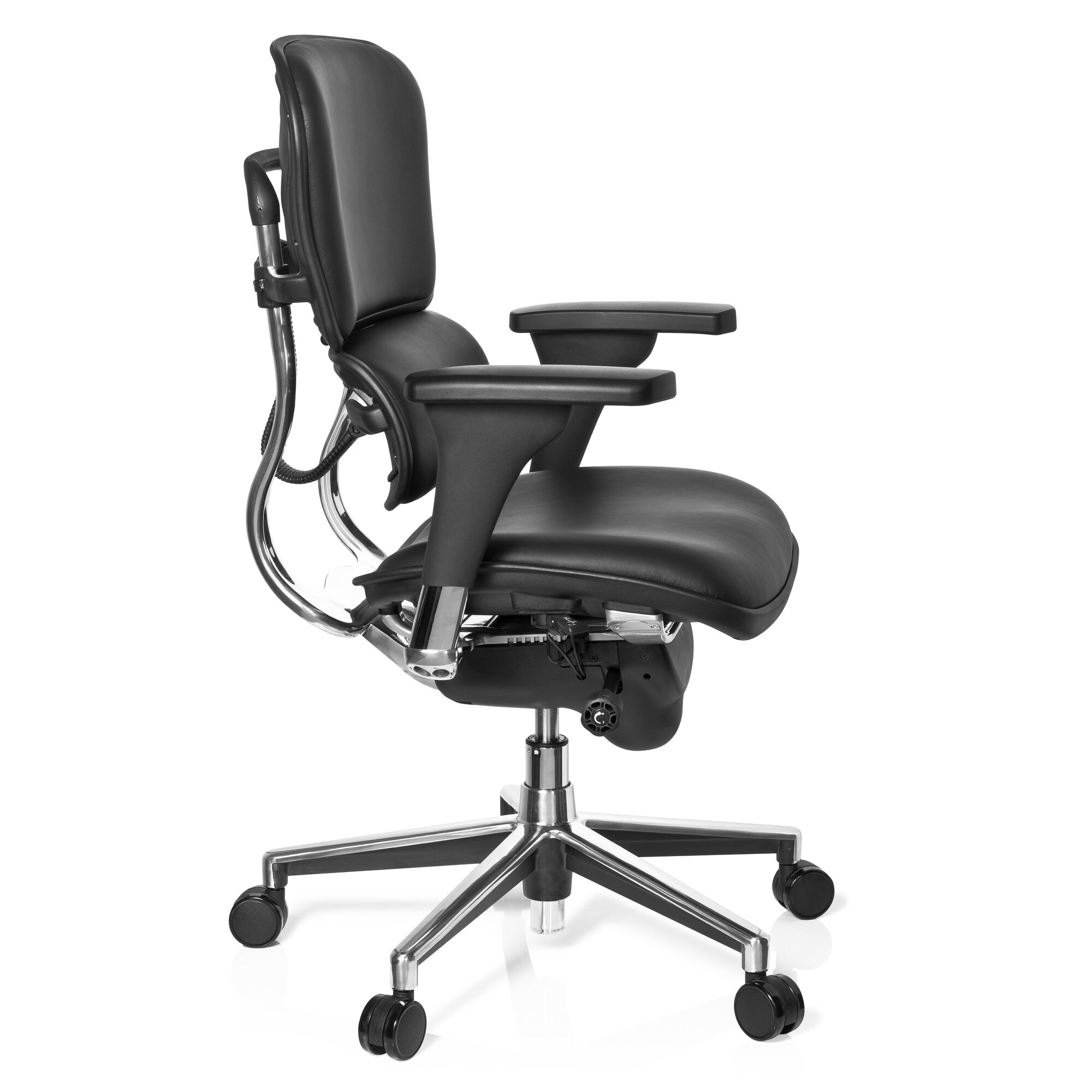 Luxus Chefsessel ERGOHUMAN BASE Leder mit Armlehnen (höhenverstellbar) hjh OFFICE