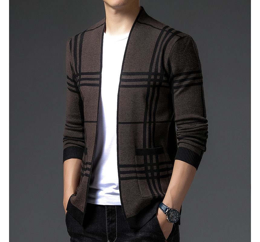 Fireon - Geruite open voorkant cardigan