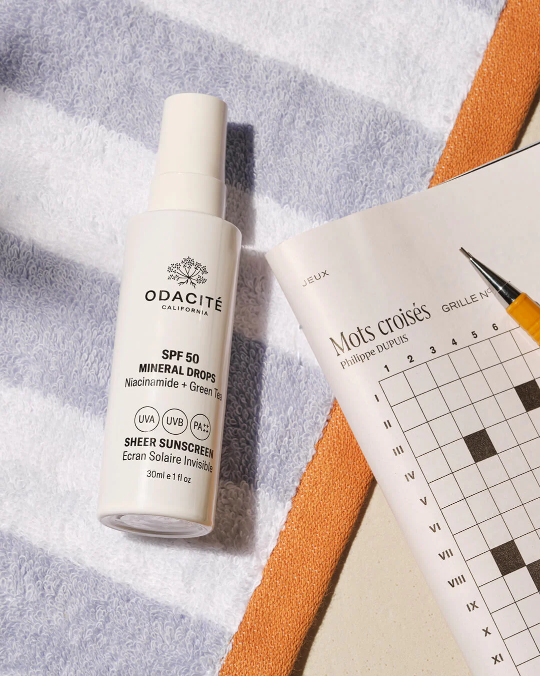 Odacité SPF50 Mineral Drops Niacinamide + Green Tea Écran Solaire Invisible