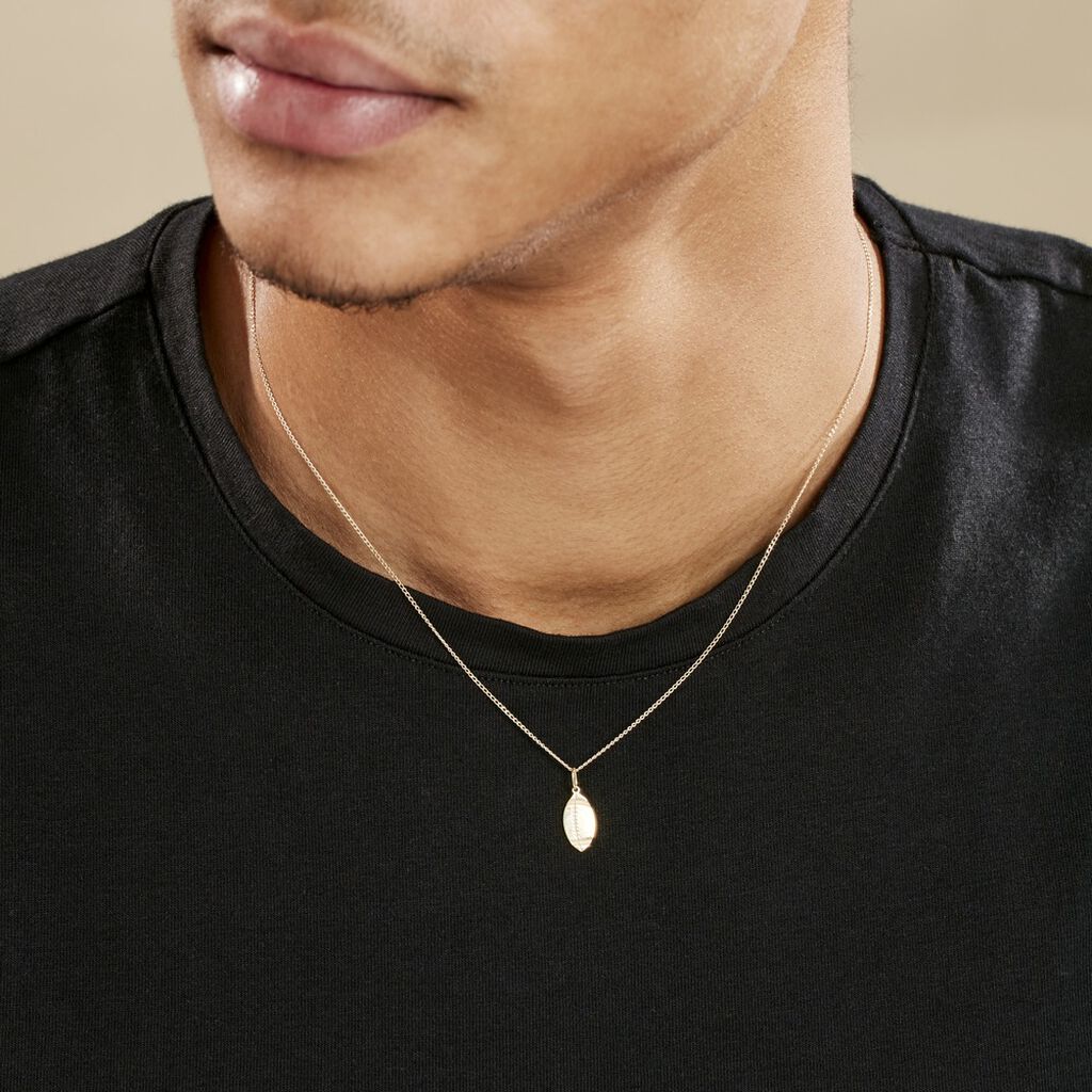 Pendentif Julius Sport Rugby Or Jaune