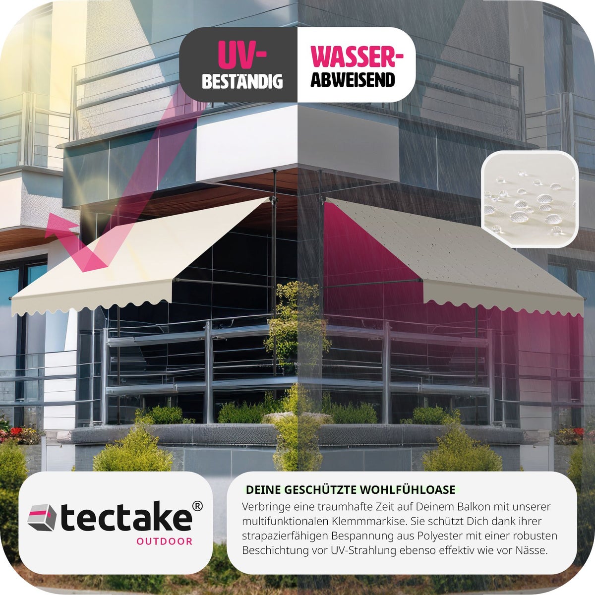 tectake klemluifel met handzwengel, eenvoudige montage