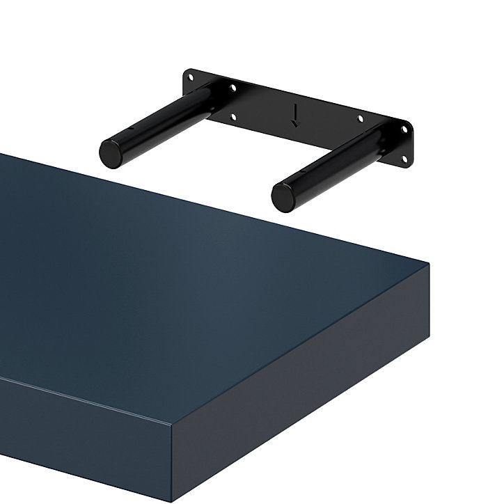 Tablette murale avec fixation invisible GoodHome Cusko bleu foncé 30 cm