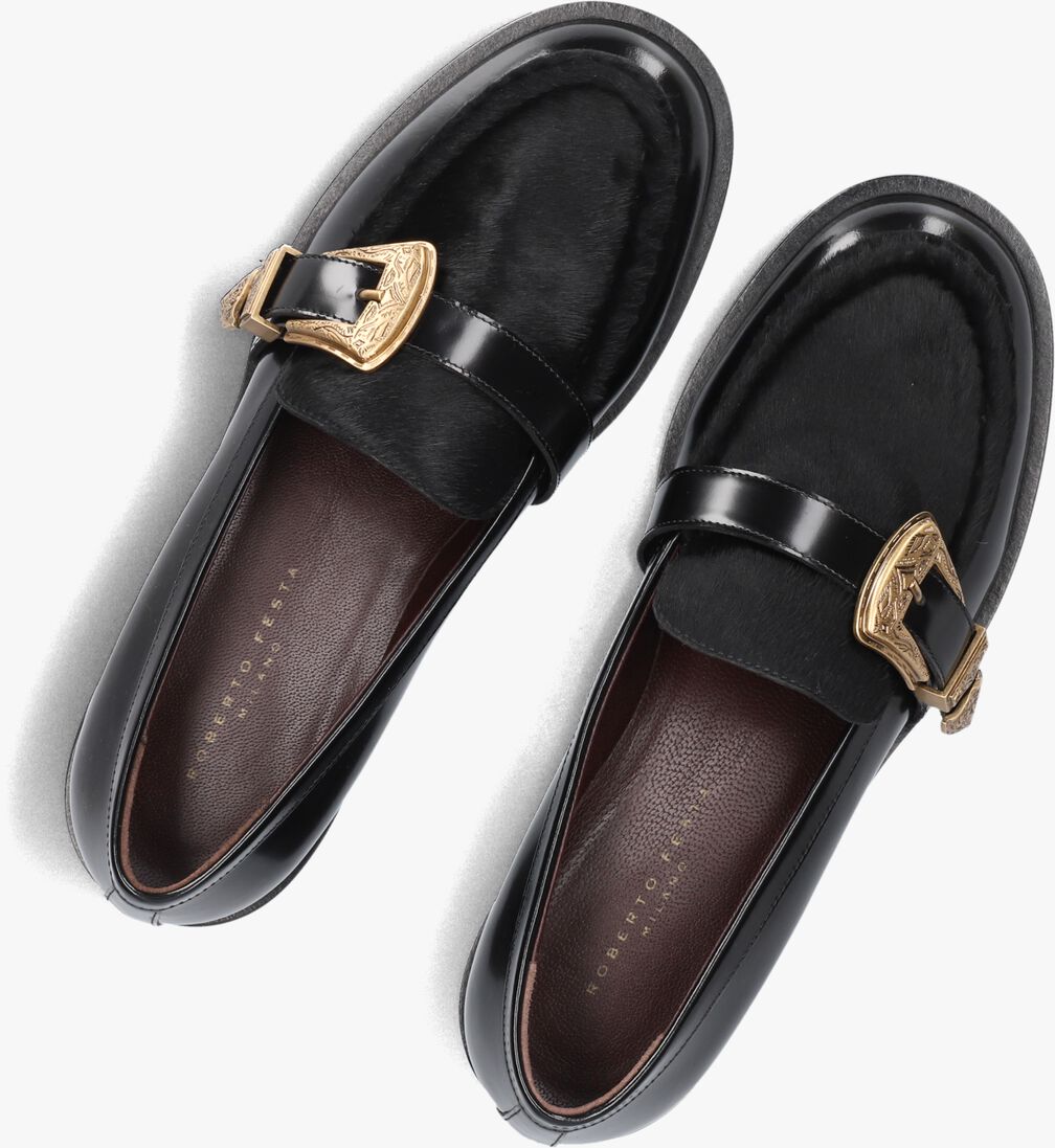 zwarte roberto festa loafers lira