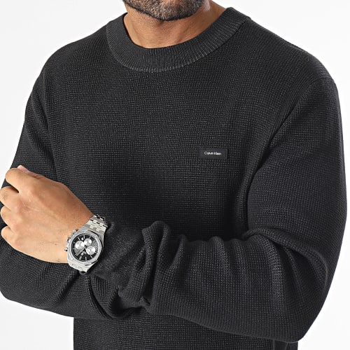 Pull Two Tone Texture 1947 Noir Chiné