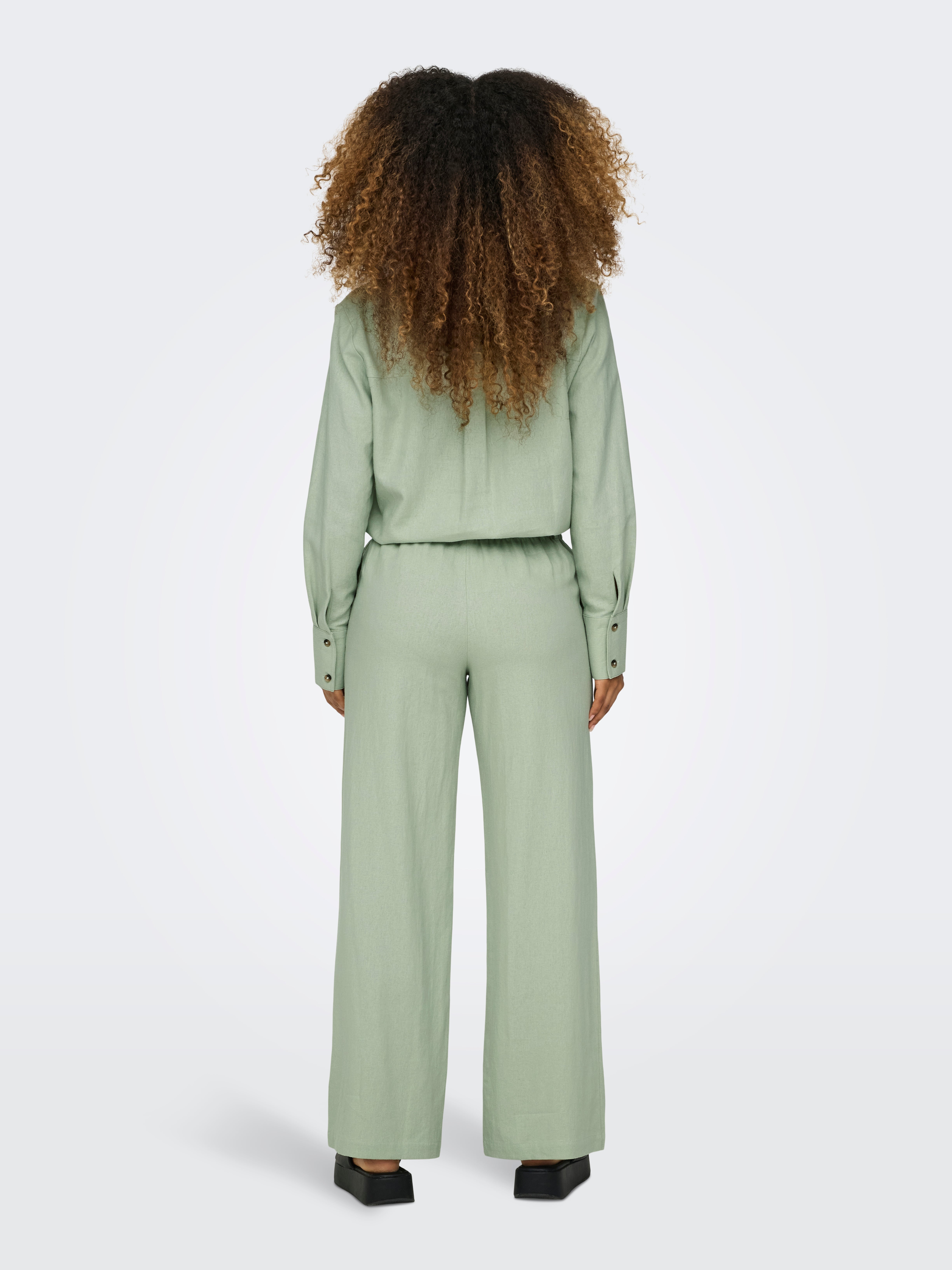 JDYSAY Mittlere Taille Locker geschnitten Hose Desert Sage