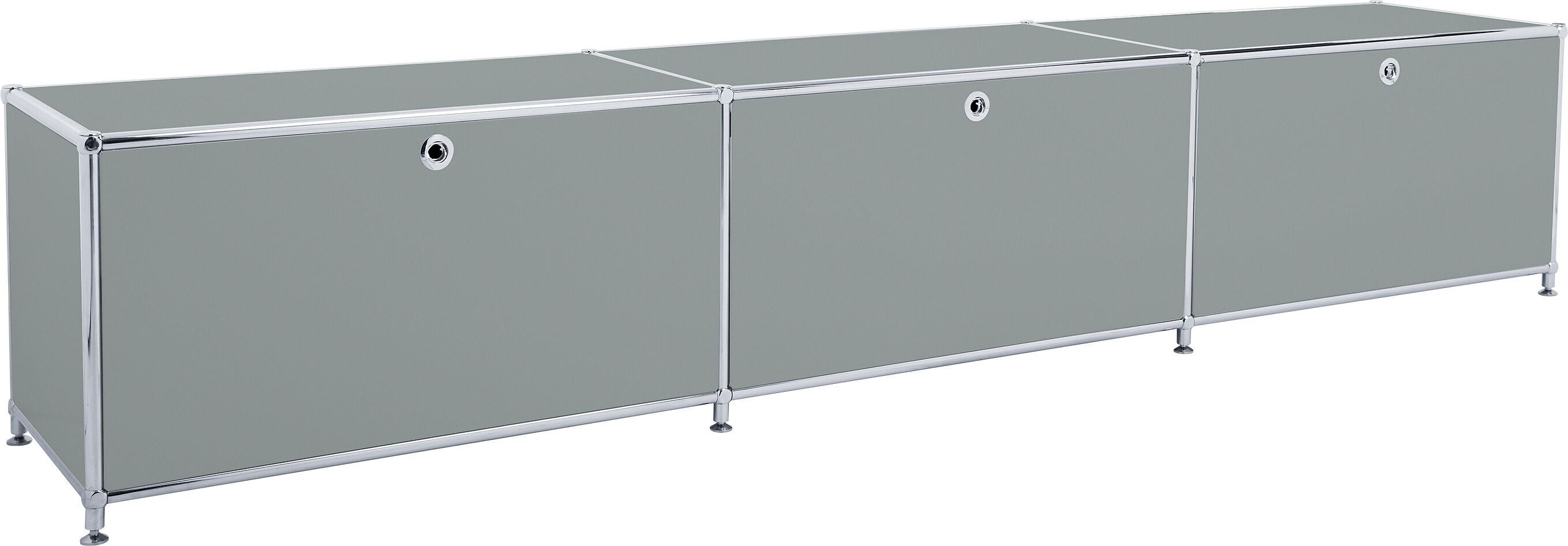FLEXCUBE Lowboard - Grau / B: 228.0 cm x T: 40.0 cm x H: 43.0 cm