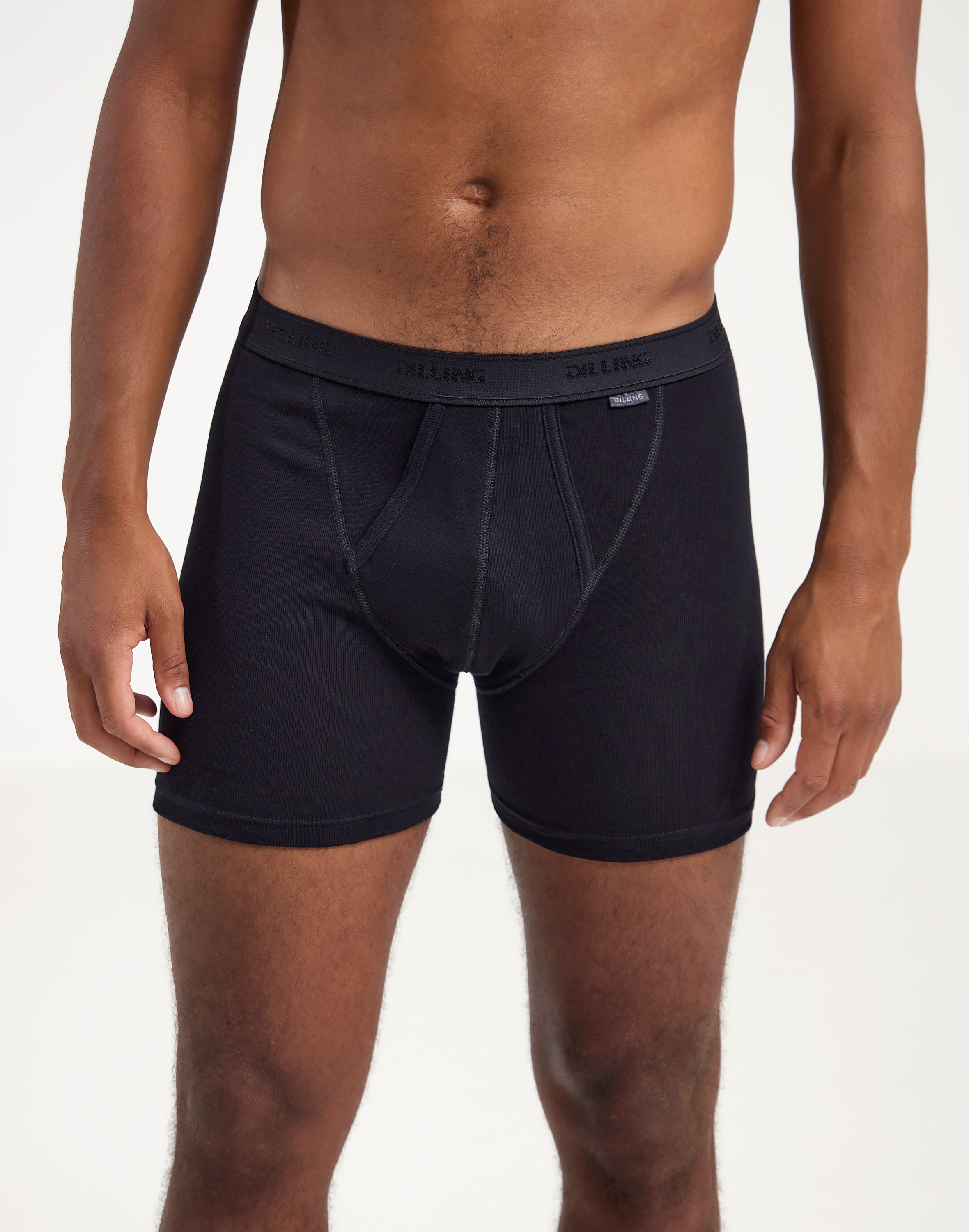 Boxershort lang met gulp van katoen voor heren