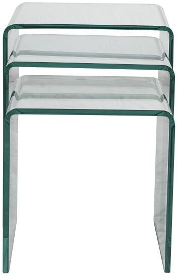 Bijzettafelset - Transparant - Gehard Glas - Set van 3
