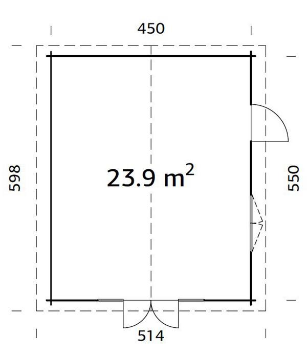 Palmako Gartenhaus Irene, ca. B514/H287/T598