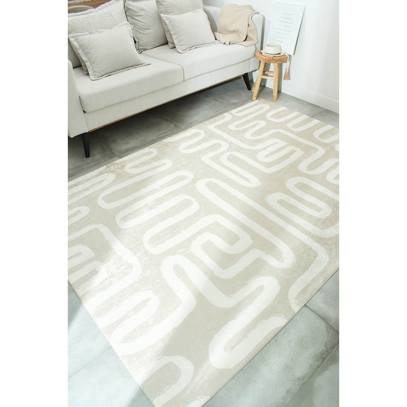 Nazar Rugs Tapis Grece 753 beige - 80x150 cm