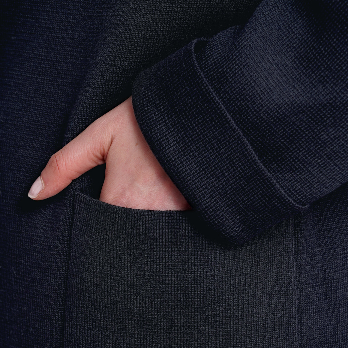 Gina Benotti Damen Strickblazer mit Reverskragen blau