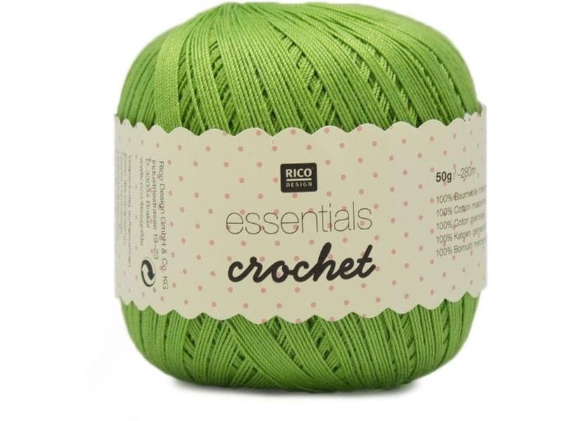 Rico Design Häkel- und Strickgarn Essentials Crochet 50 g, Häkelgarn für kreative Projekte
