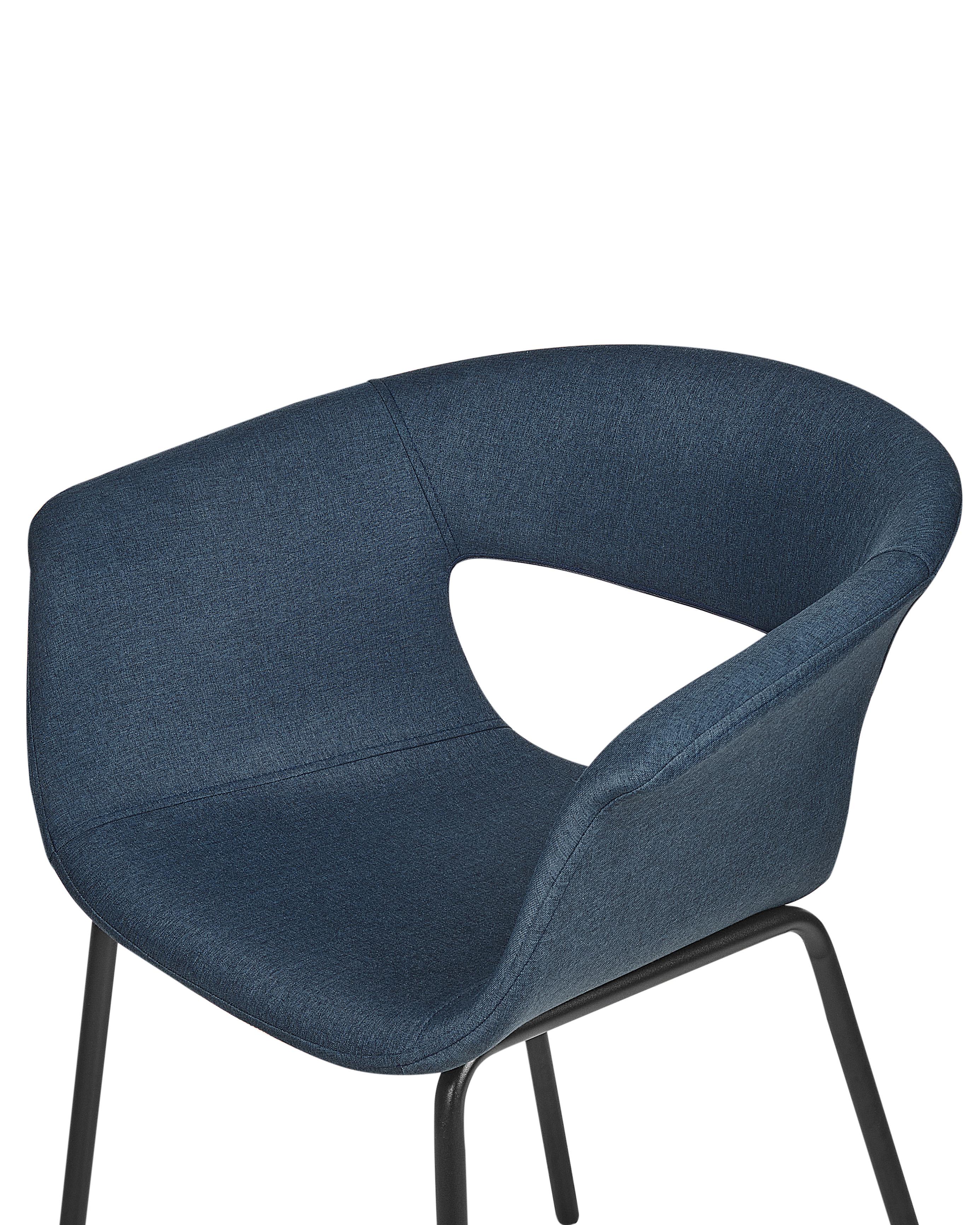 Set van 2 eetkamerstoelen ELMA Donkerblauw