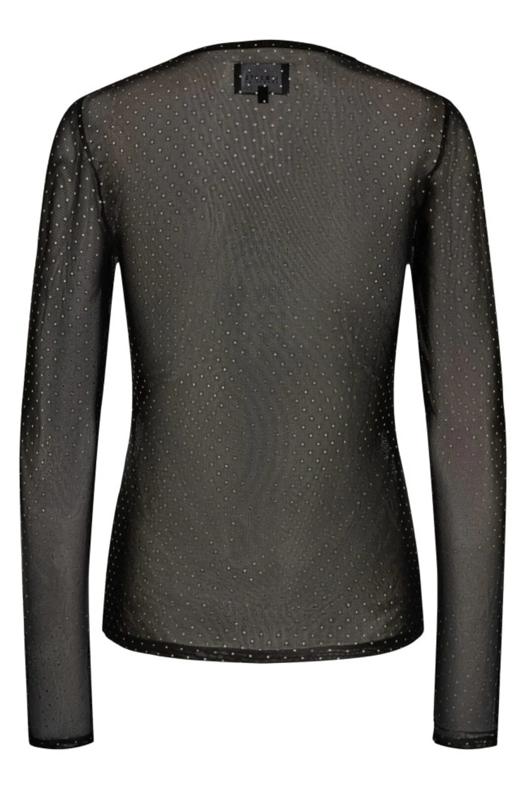 Liberte Mesh-Ls-Sparkle-Tshirt 22134 black gold dot