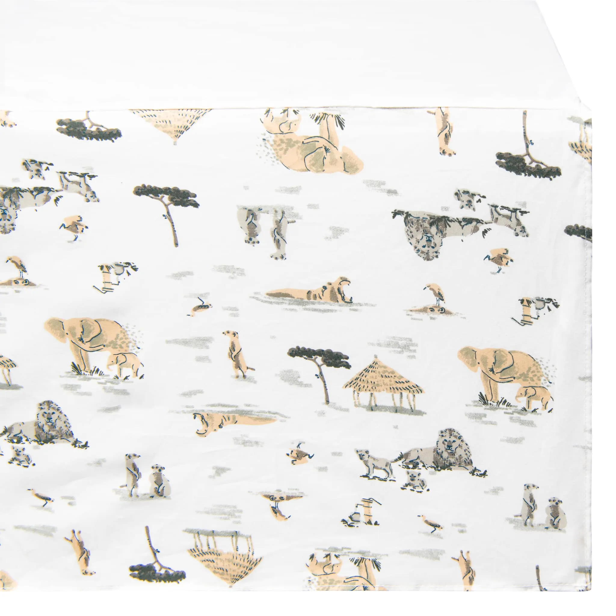 Perlimpinpin Jupe de Lit de Bébé - Safari