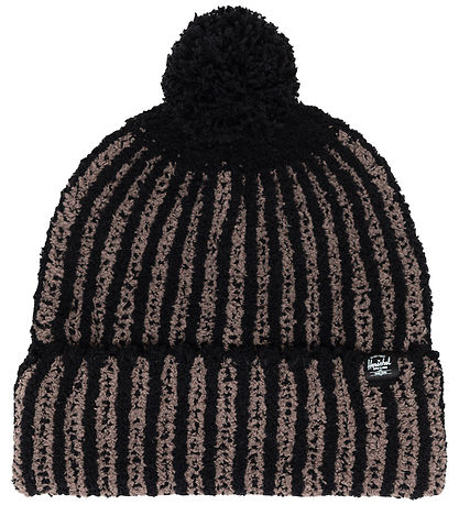 Herschel Mütze - Bouclé-Pom - Schwarz/Bungee Kordel